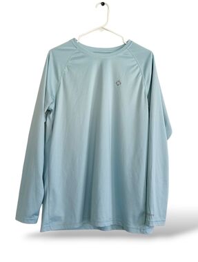 Naviskin Long Sleeve Tee Light Blue Wicking Activewear Hiking Medium